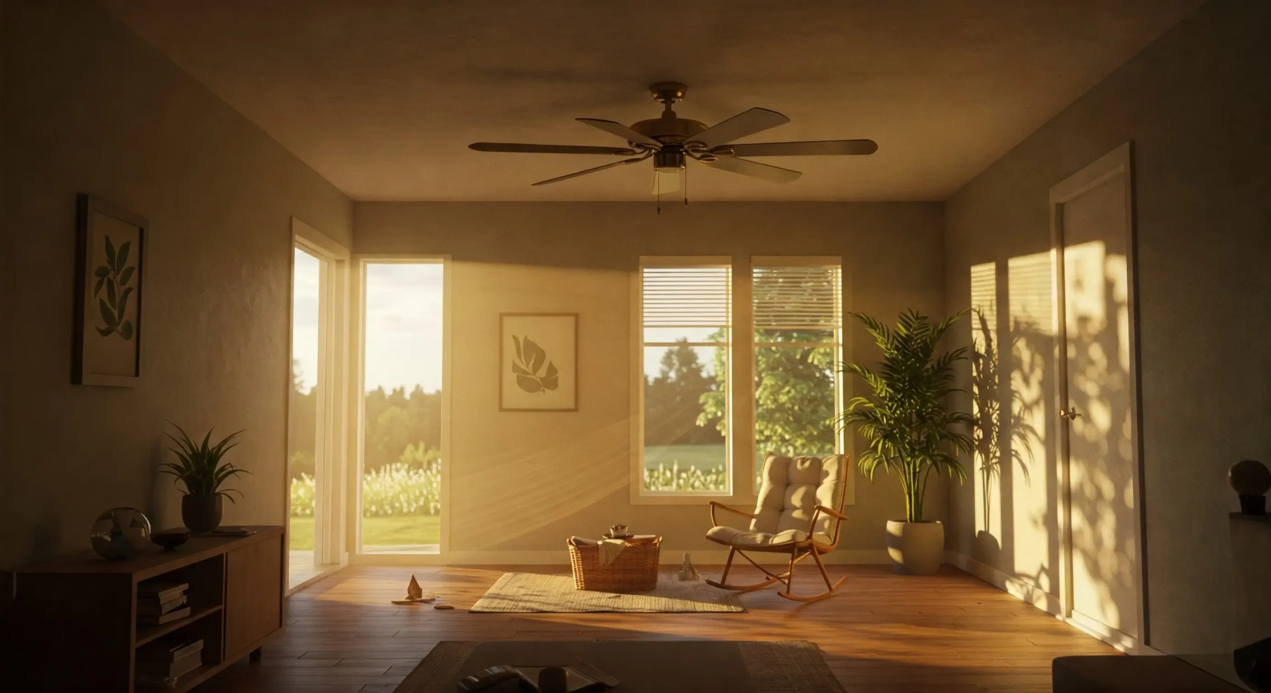 ventilador ligado no verão